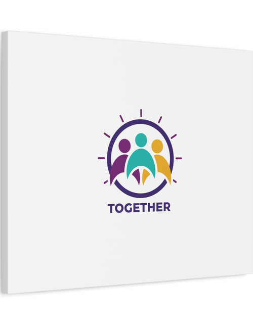 Load image into Gallery viewer, Together solidarity icon Canvas, Minimalist equality symbol, Support badge
