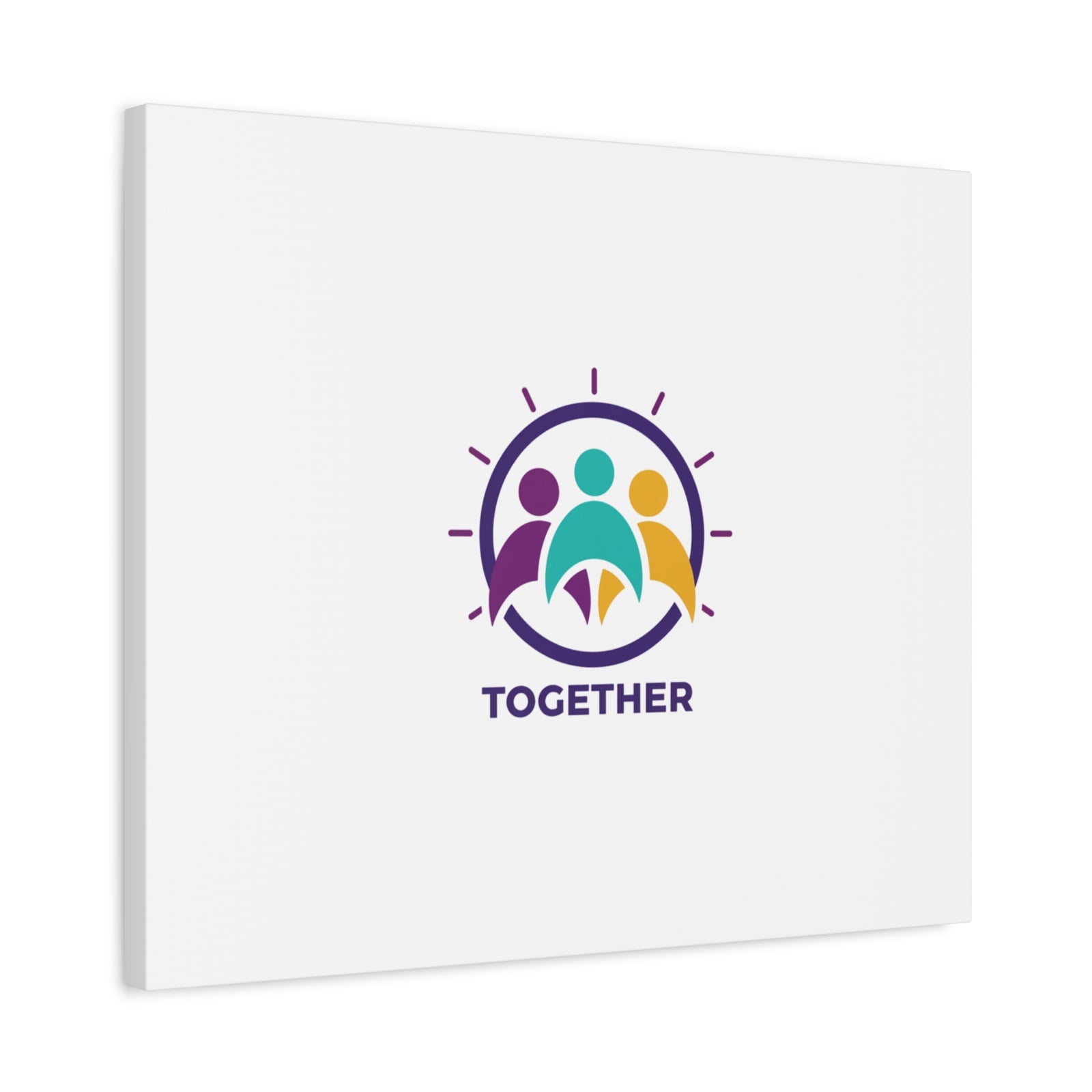 Together solidarity icon Canvas, Minimalist equality symbol, Support badge