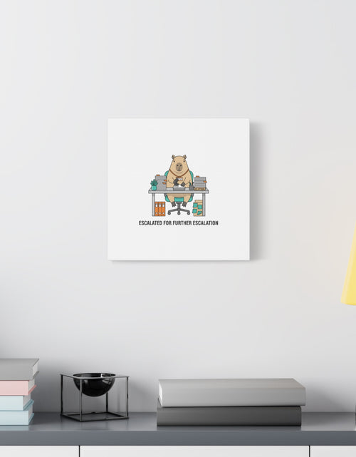 Load image into Gallery viewer, Escalated for Further Escalation Canvas | Unhinged Animal Bureaucracy, Office Animal Illustration
