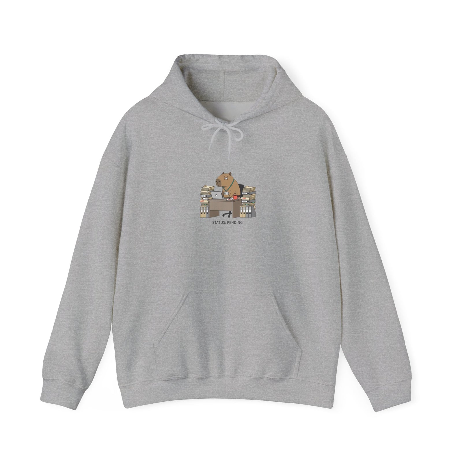Office Raccoon HR Memo Hoodie | Unhinged Animal Bureaucracy, Adulting Animal Illustration
