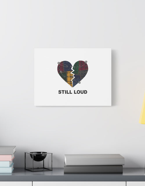 Load image into Gallery viewer, Plaid Patchwork Heart Canvas | Grunge Revival 90s Punk Wall Art
