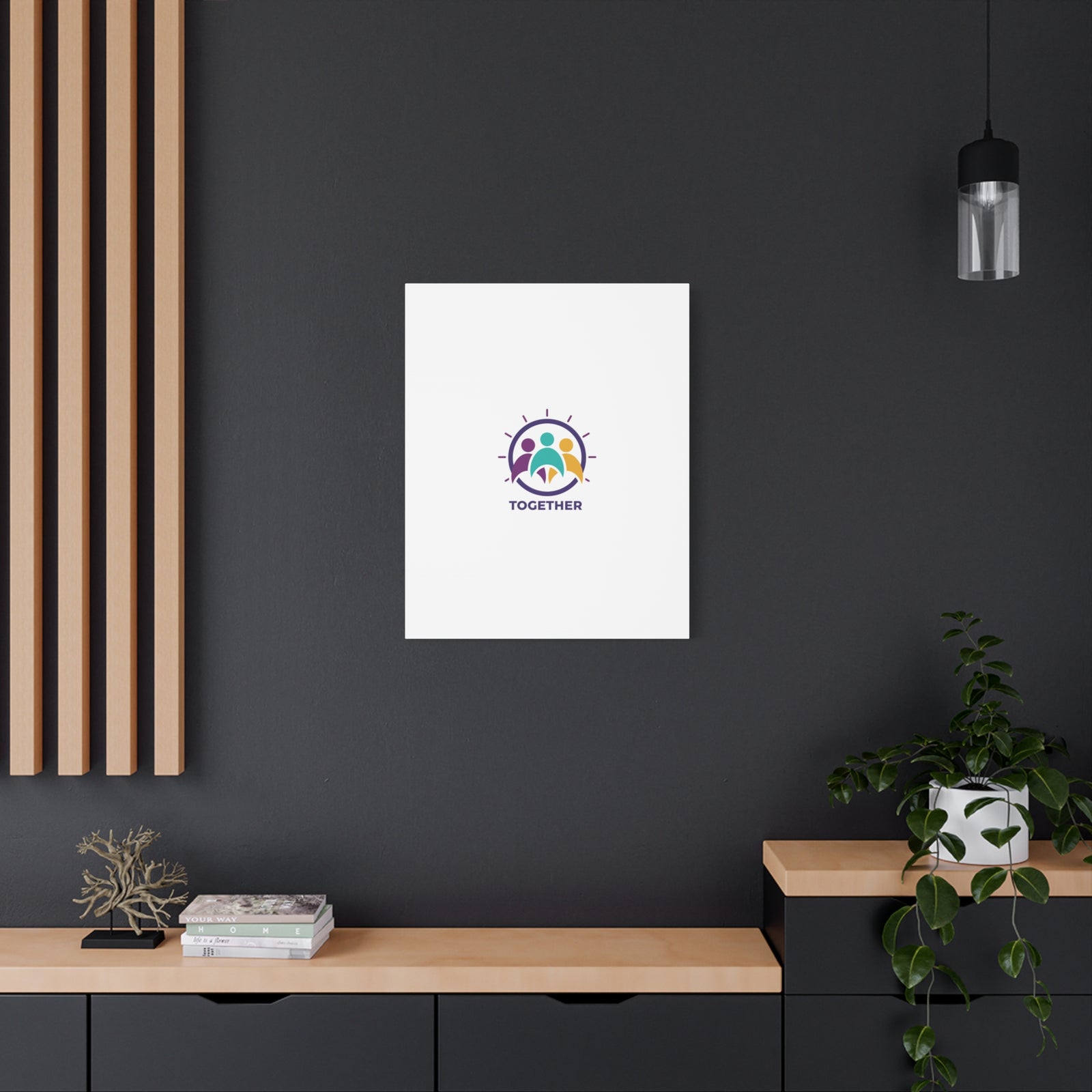 Together solidarity icon Canvas, Minimalist equality symbol, Support badge