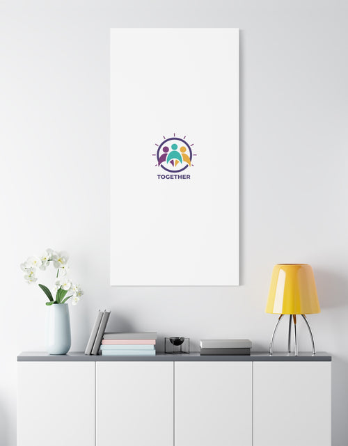 Load image into Gallery viewer, Together solidarity icon Canvas, Minimalist equality symbol, Support badge
