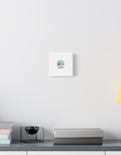 Load image into Gallery viewer, Together solidarity icon Canvas, Minimalist equality symbol, Support badge

