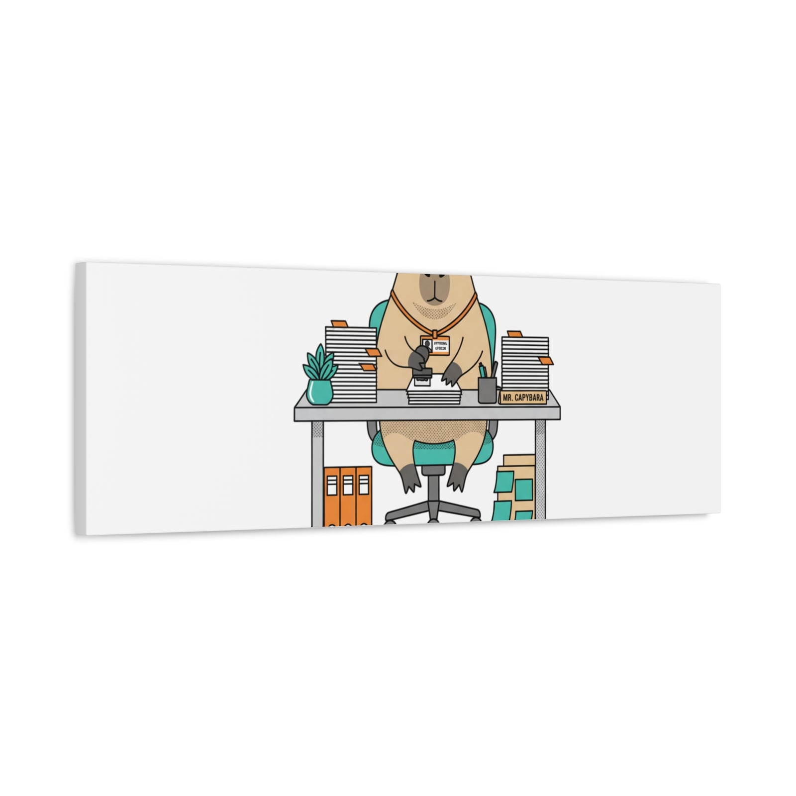 Escalated for Further Escalation Canvas | Unhinged Animal Bureaucracy, Office Animal Illustration