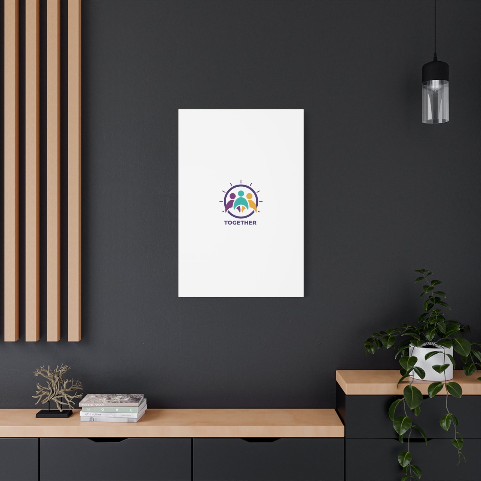 Together solidarity icon Canvas, Minimalist equality symbol, Support badge