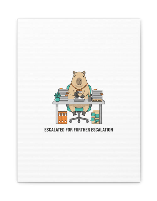 Load image into Gallery viewer, Escalated for Further Escalation Canvas | Unhinged Animal Bureaucracy, Office Animal Illustration
