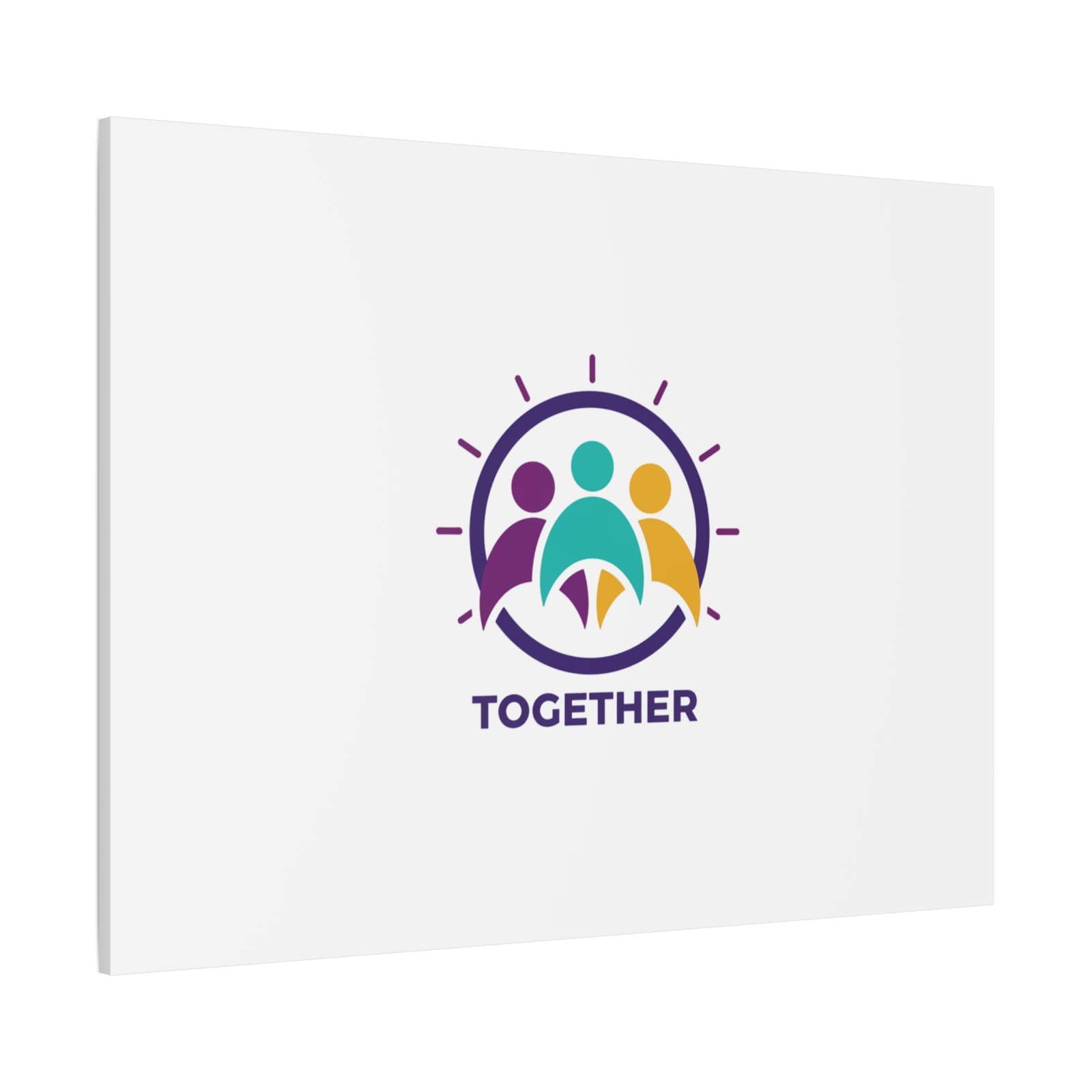 Together solidarity icon Canvas, Minimalist equality symbol, Support badge