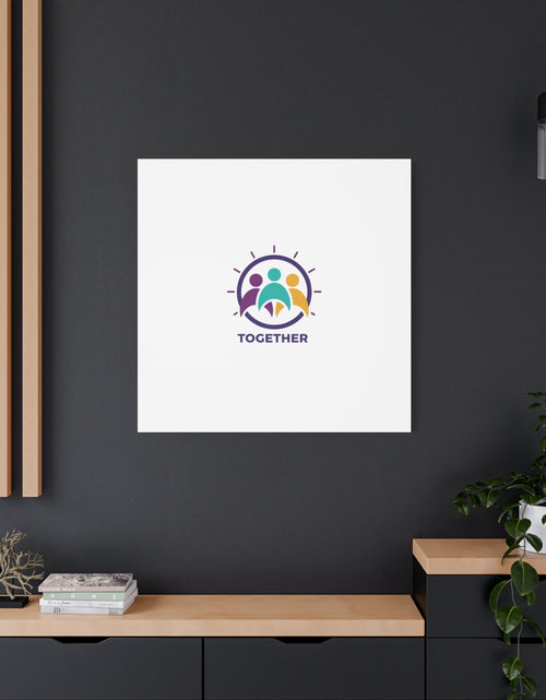 Load image into Gallery viewer, Together solidarity icon Canvas, Minimalist equality symbol, Support badge
