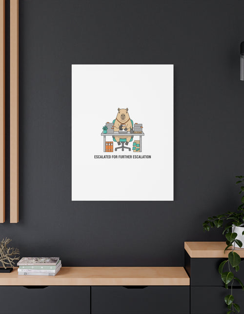 Load image into Gallery viewer, Escalated for Further Escalation Canvas | Unhinged Animal Bureaucracy, Office Animal Illustration
