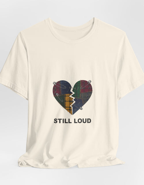 Load image into Gallery viewer, Plaid Broken Heart 'Still Loud' Tee | grunge shirt, punk graphic tee

