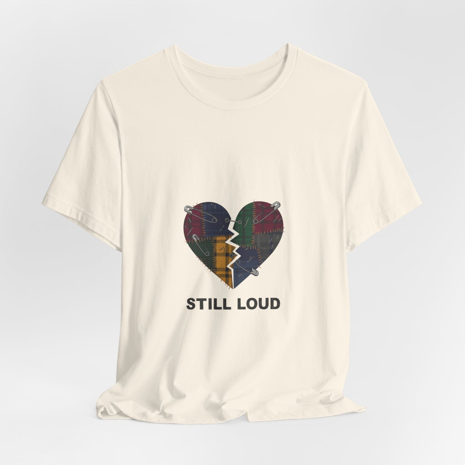 Plaid Broken Heart 'Still Loud' Tee | grunge shirt, punk graphic tee