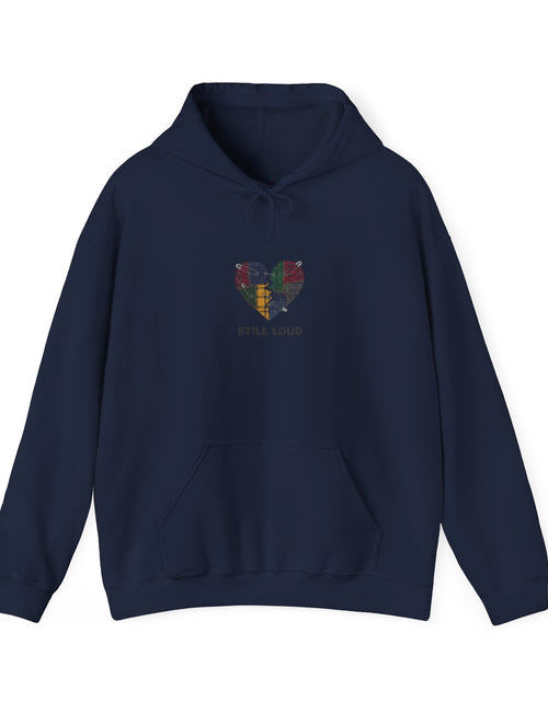 Load image into Gallery viewer, Still Loud Broken Heart Hoodie | grunge revival, plaid patchwork
