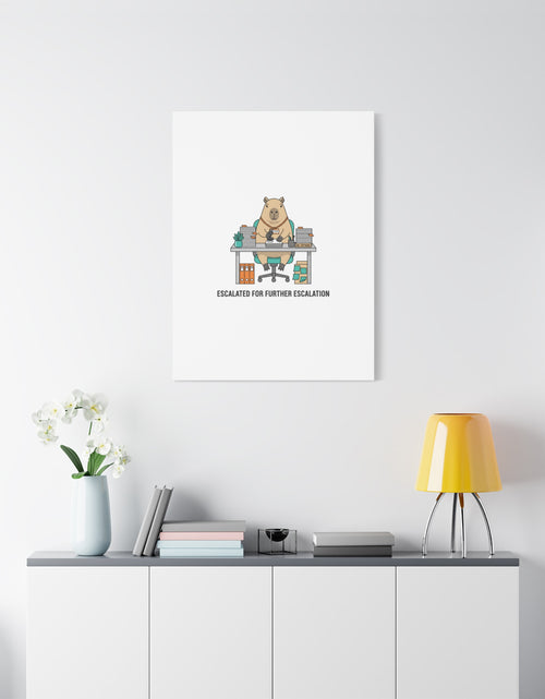 Load image into Gallery viewer, Escalated for Further Escalation Canvas | Unhinged Animal Bureaucracy, Office Animal Illustration
