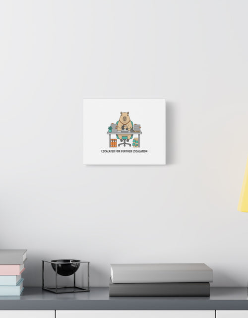 Load image into Gallery viewer, Escalated for Further Escalation Canvas | Unhinged Animal Bureaucracy, Office Animal Illustration

