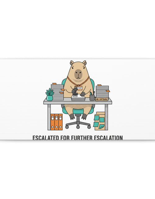 Load image into Gallery viewer, Escalated for Further Escalation Canvas | Unhinged Animal Bureaucracy, Office Animal Illustration
