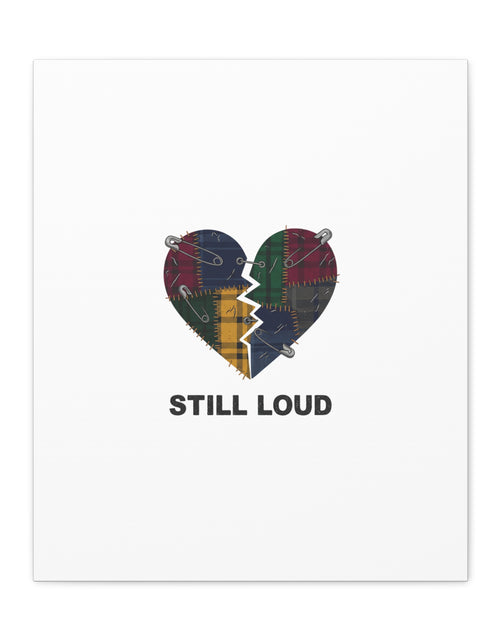 Load image into Gallery viewer, Plaid Patchwork Heart Canvas | Grunge Revival 90s Punk Wall Art
