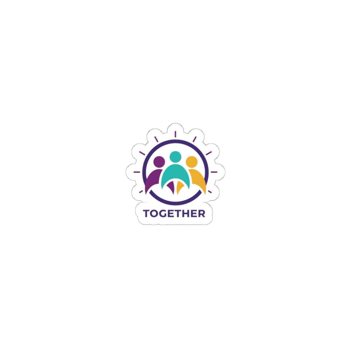 Solidarity Icon Together Sticker | equality icon, minimal feminist design
