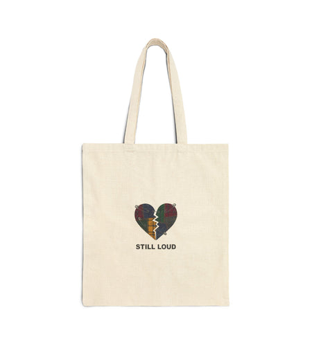 Still Loud Heart Tote | Grunge Plaid Patchwork, 90s Rock Revival