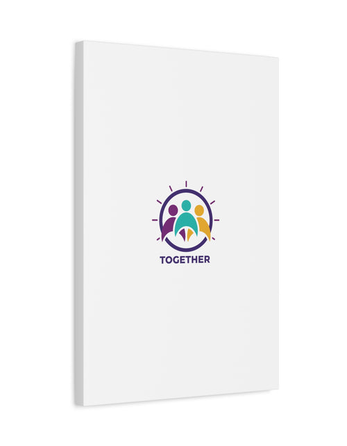 Load image into Gallery viewer, Together solidarity icon Canvas, Minimalist equality symbol, Support badge
