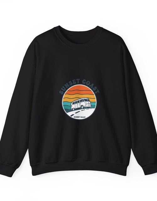Load image into Gallery viewer, Sunset Coast VW Van Crewneck Sweatshirt | 70s Sunset Retro Surf Graphic
