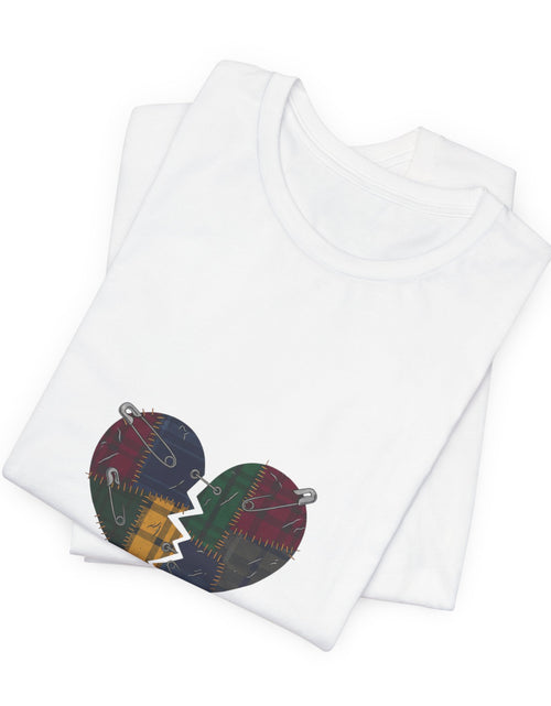 Load image into Gallery viewer, Plaid Broken Heart 'Still Loud' Tee | grunge shirt, punk graphic tee
