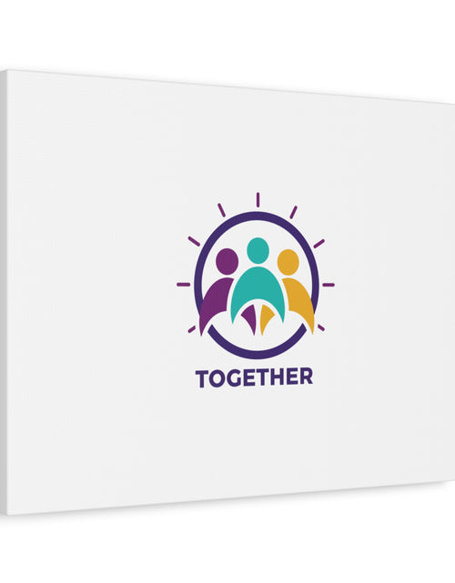Load image into Gallery viewer, Together solidarity icon Canvas, Minimalist equality symbol, Support badge
