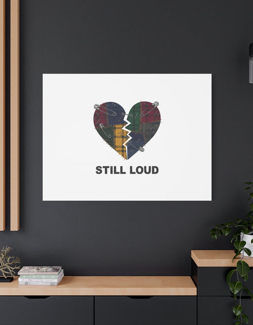 Load image into Gallery viewer, Plaid Patchwork Heart Canvas | Grunge Revival 90s Punk Wall Art
