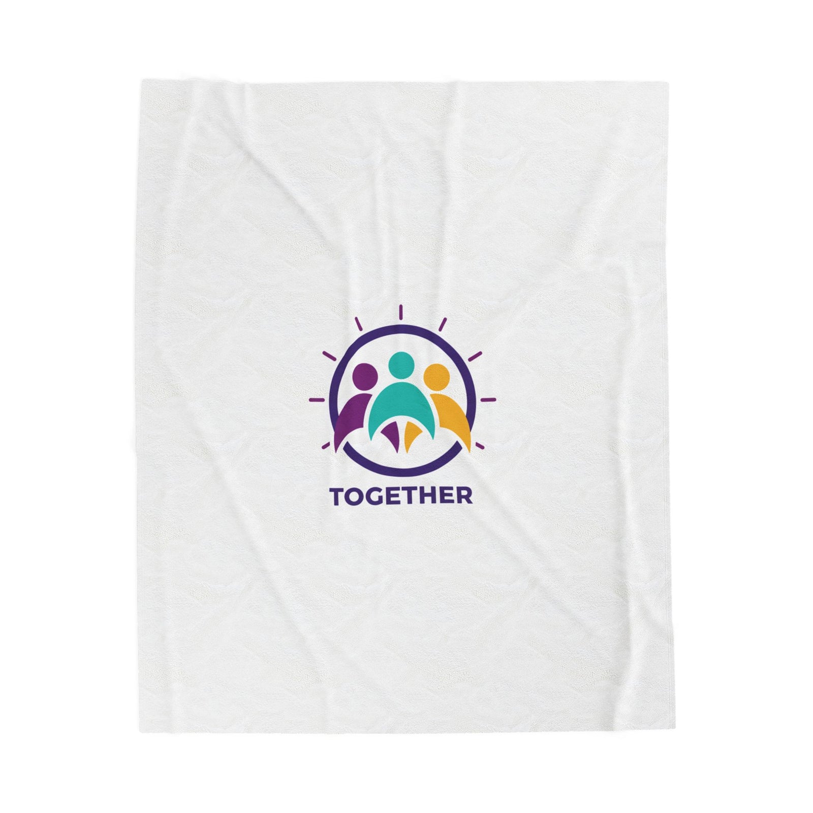 Solidarity Together emblem Velveteen Blanket | equality icon, minimal feminist design