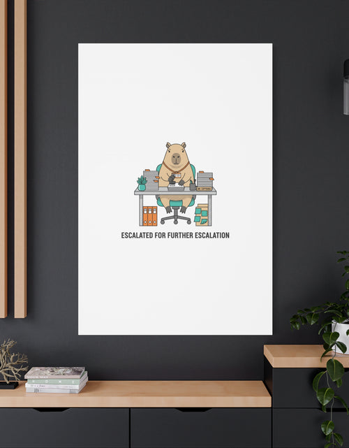 Load image into Gallery viewer, Escalated for Further Escalation Canvas | Unhinged Animal Bureaucracy, Office Animal Illustration
