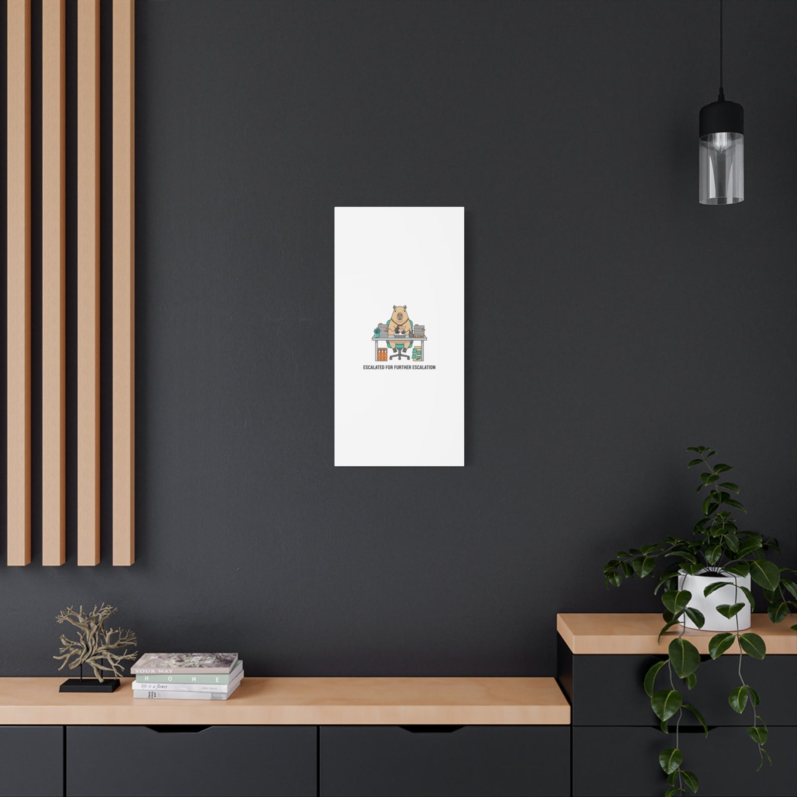 Escalated for Further Escalation Canvas | Unhinged Animal Bureaucracy, Office Animal Illustration