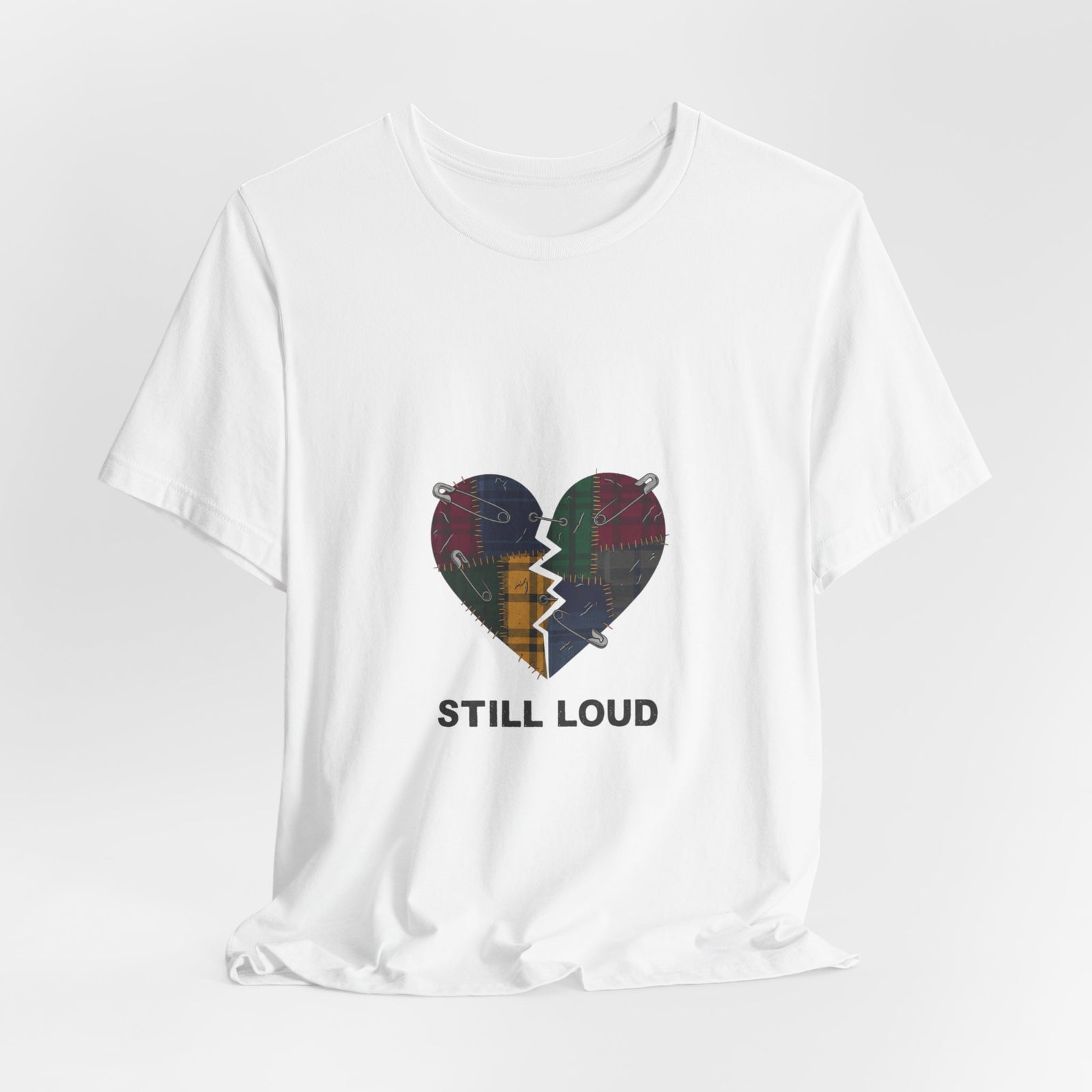 Plaid Broken Heart 'Still Loud' Tee | grunge shirt, punk graphic tee