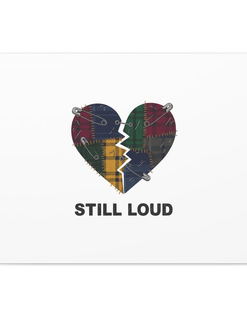 Load image into Gallery viewer, Plaid Patchwork Heart Canvas | Grunge Revival 90s Punk Wall Art
