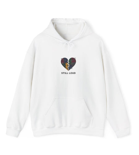 Still Loud Broken Heart Hoodie | grunge revival, plaid patchwork
