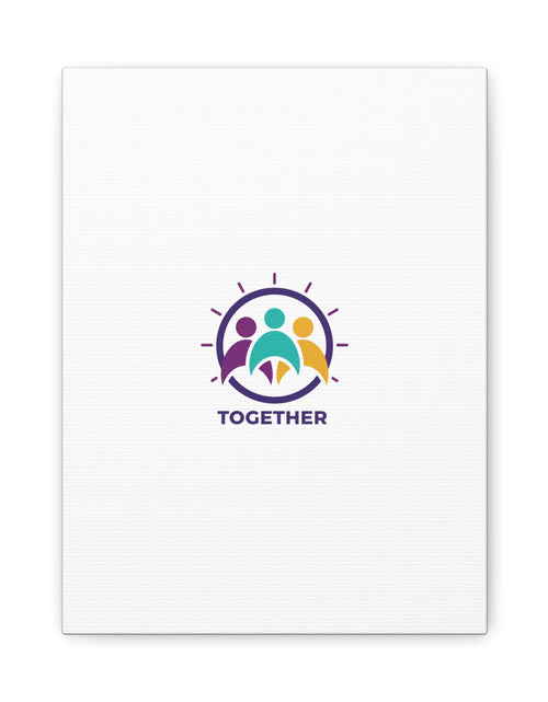 Load image into Gallery viewer, Together solidarity icon Canvas, Minimalist equality symbol, Support badge
