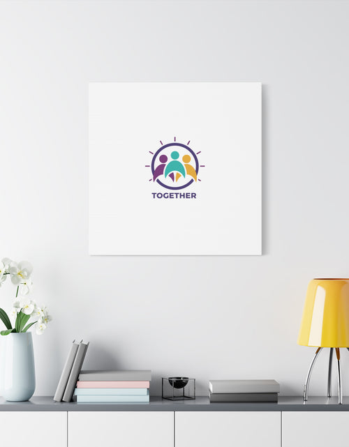 Load image into Gallery viewer, Together solidarity icon Canvas, Minimalist equality symbol, Support badge
