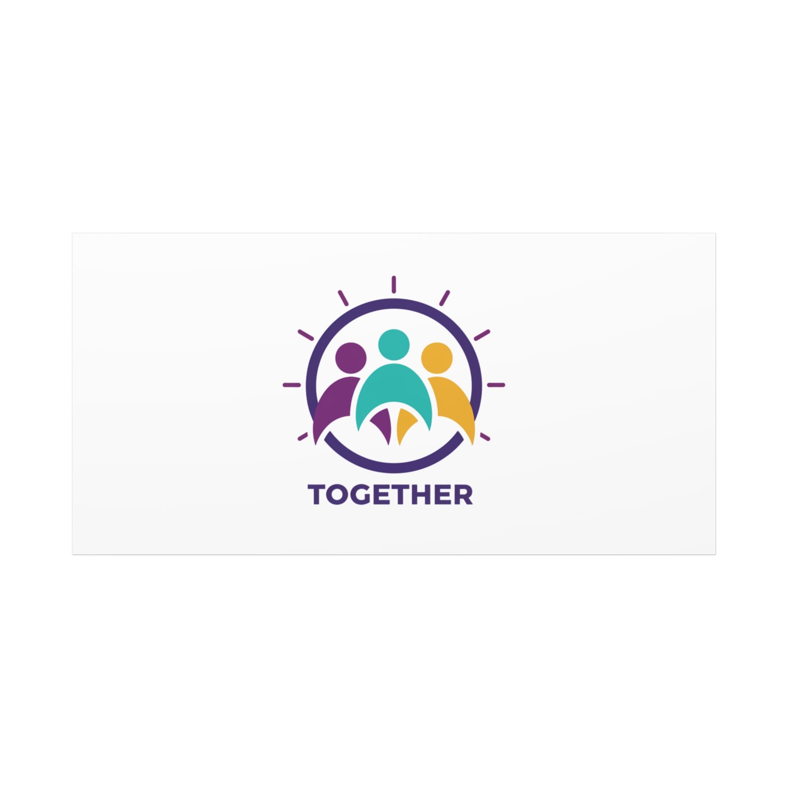 Together solidarity icon Canvas, Minimalist equality symbol, Support badge