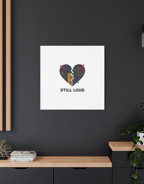 Load image into Gallery viewer, Plaid Patchwork Heart Canvas | Grunge Revival 90s Punk Wall Art
