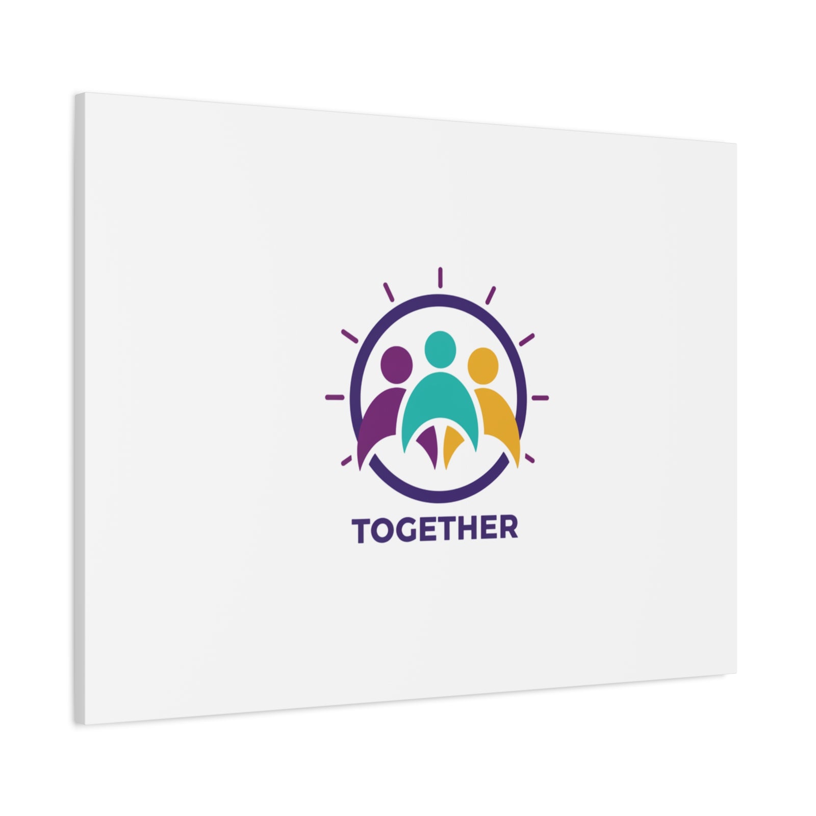 Together solidarity icon Canvas, Minimalist equality symbol, Support badge
