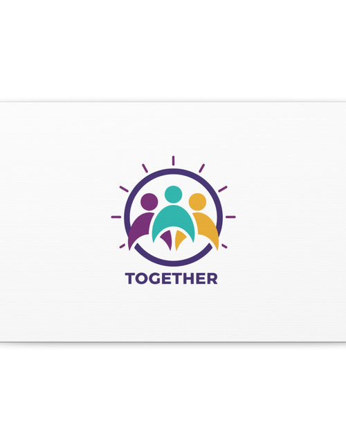 Load image into Gallery viewer, Together solidarity icon Canvas, Minimalist equality symbol, Support badge
