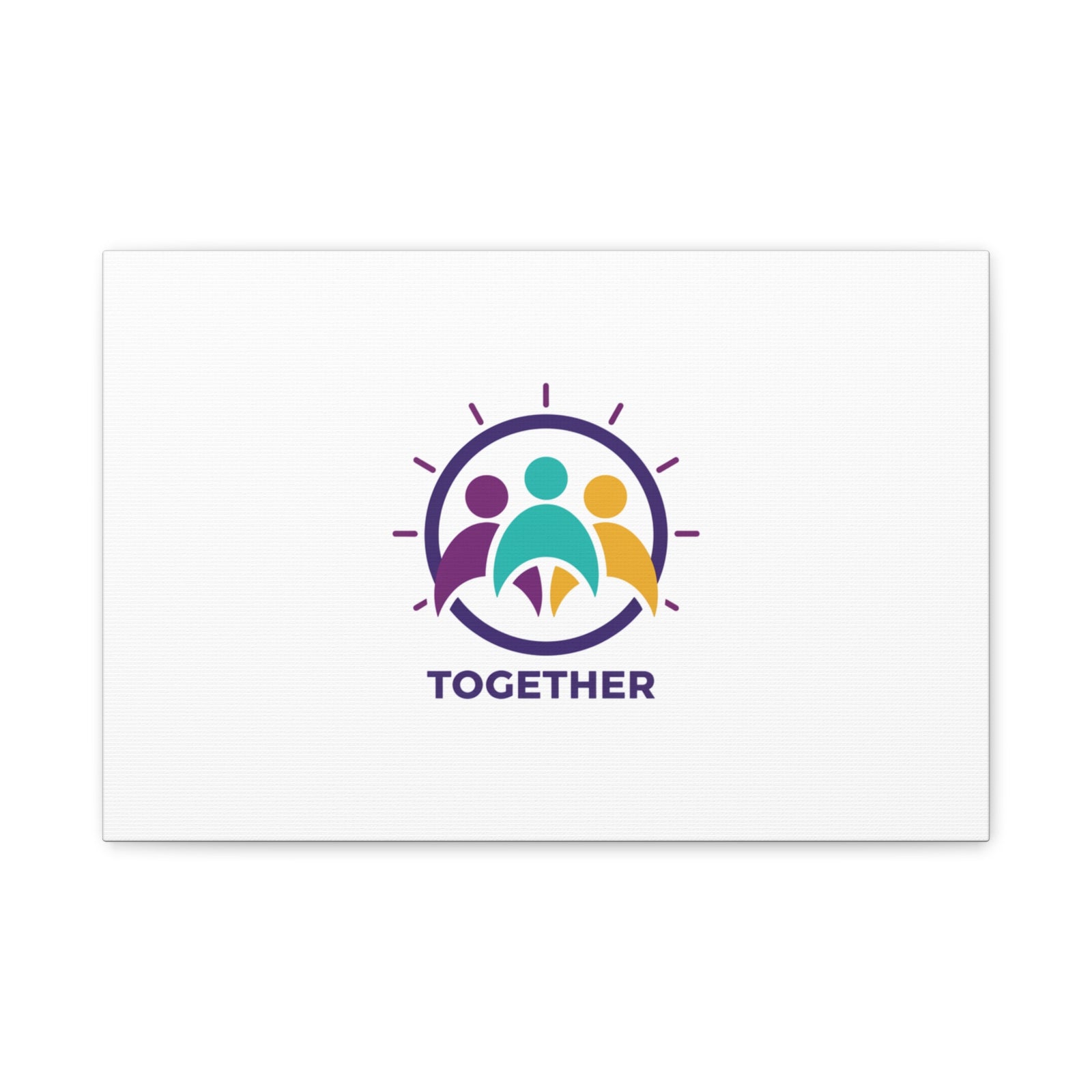Together solidarity icon Canvas, Minimalist equality symbol, Support badge