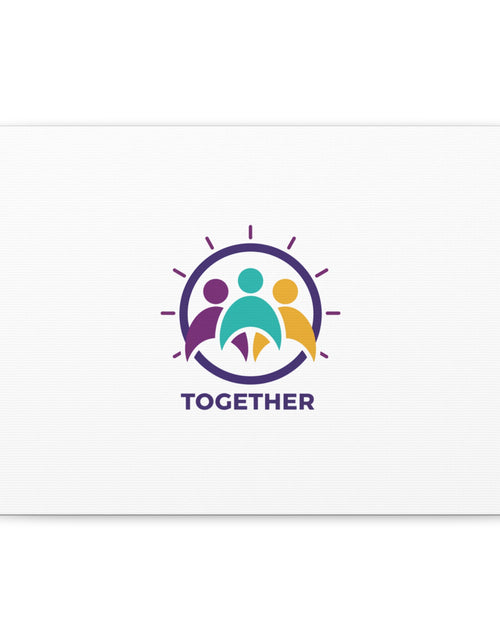 Load image into Gallery viewer, Together solidarity icon Canvas, Minimalist equality symbol, Support badge
