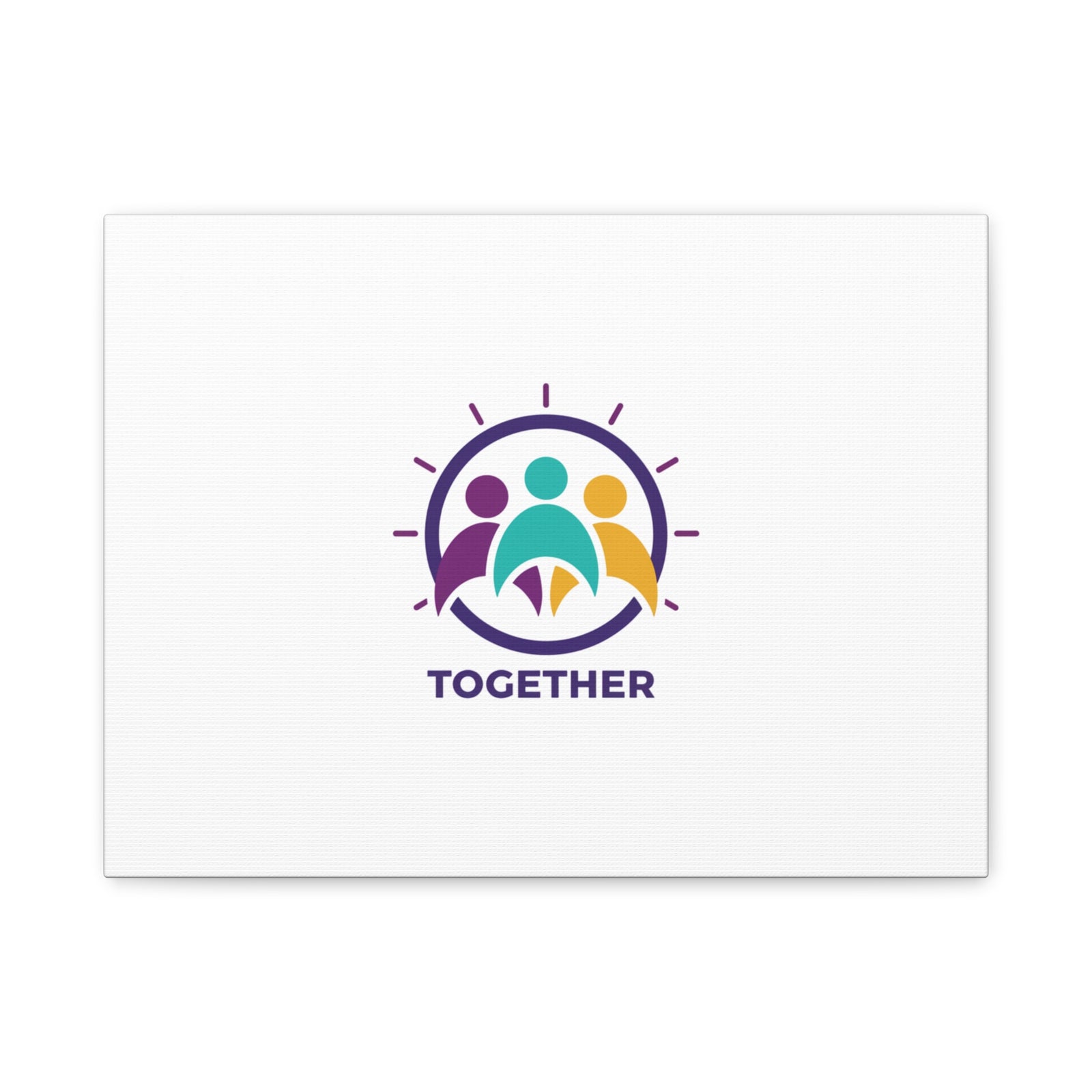 Together solidarity icon Canvas, Minimalist equality symbol, Support badge