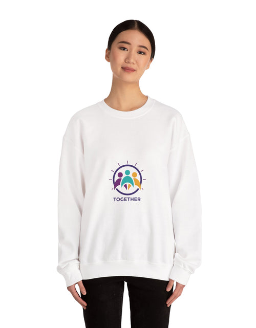 Load image into Gallery viewer, Solidarity Icon 'Together' Crewneck Sweatshirt | equality icon, minimal feminist design
