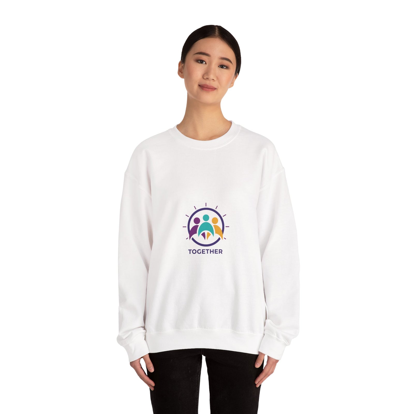 Solidarity Icon 'Together' Crewneck Sweatshirt | equality icon, minimal feminist design