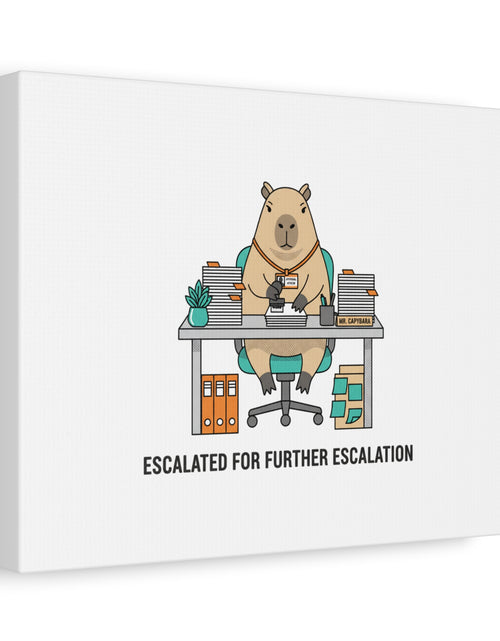 Load image into Gallery viewer, Escalated for Further Escalation Canvas | Unhinged Animal Bureaucracy, Office Animal Illustration
