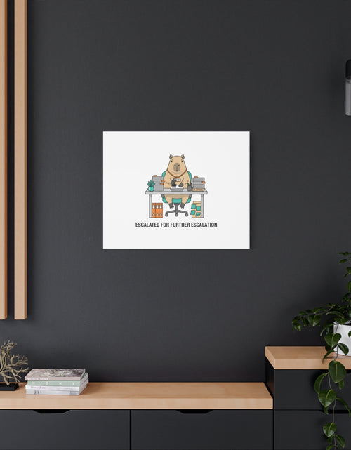 Load image into Gallery viewer, Escalated for Further Escalation Canvas | Unhinged Animal Bureaucracy, Office Animal Illustration
