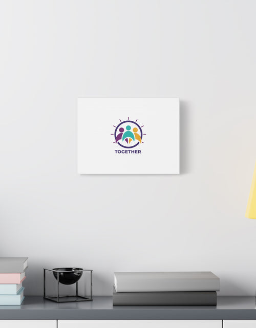 Load image into Gallery viewer, Together solidarity icon Canvas, Minimalist equality symbol, Support badge
