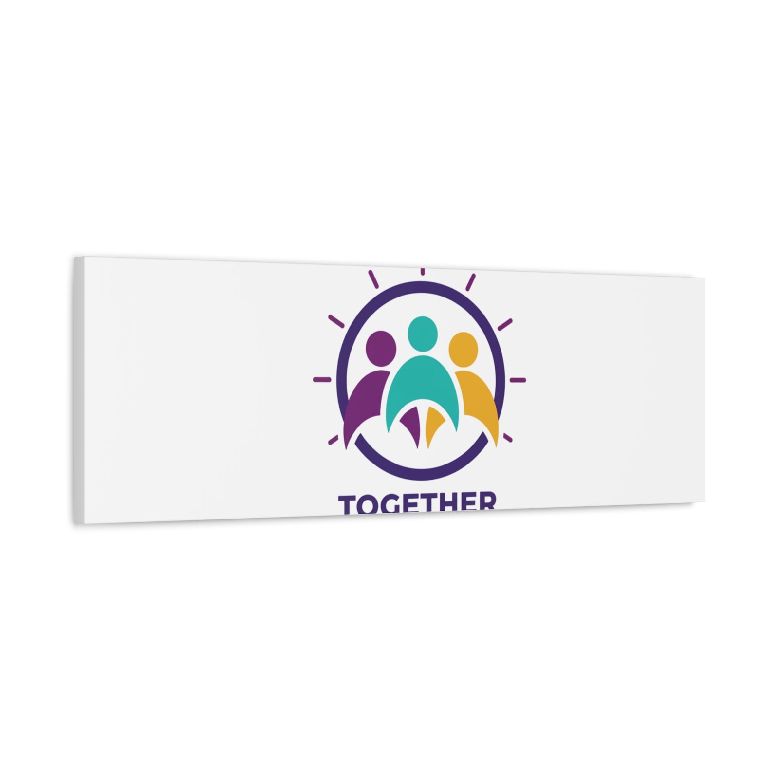 Together solidarity icon Canvas, Minimalist equality symbol, Support badge
