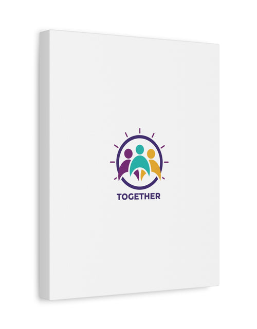 Load image into Gallery viewer, Together solidarity icon Canvas, Minimalist equality symbol, Support badge

